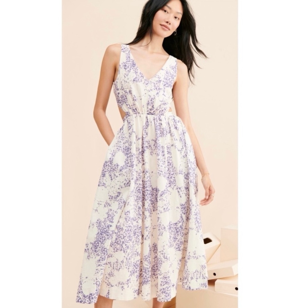 Anthropologie Aureta Studio Side Cutout Dress - Picture 5 of 9